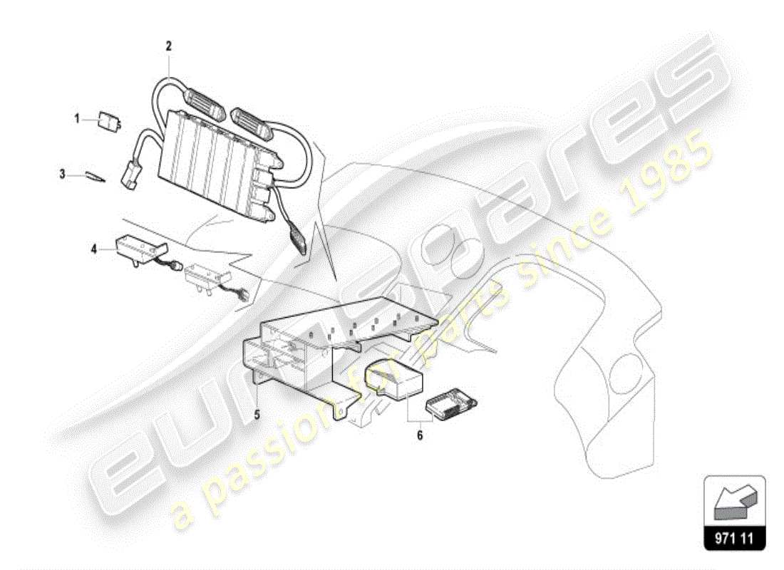lamborghini diablo vt (1997) teilediagramm des elektrischen systems