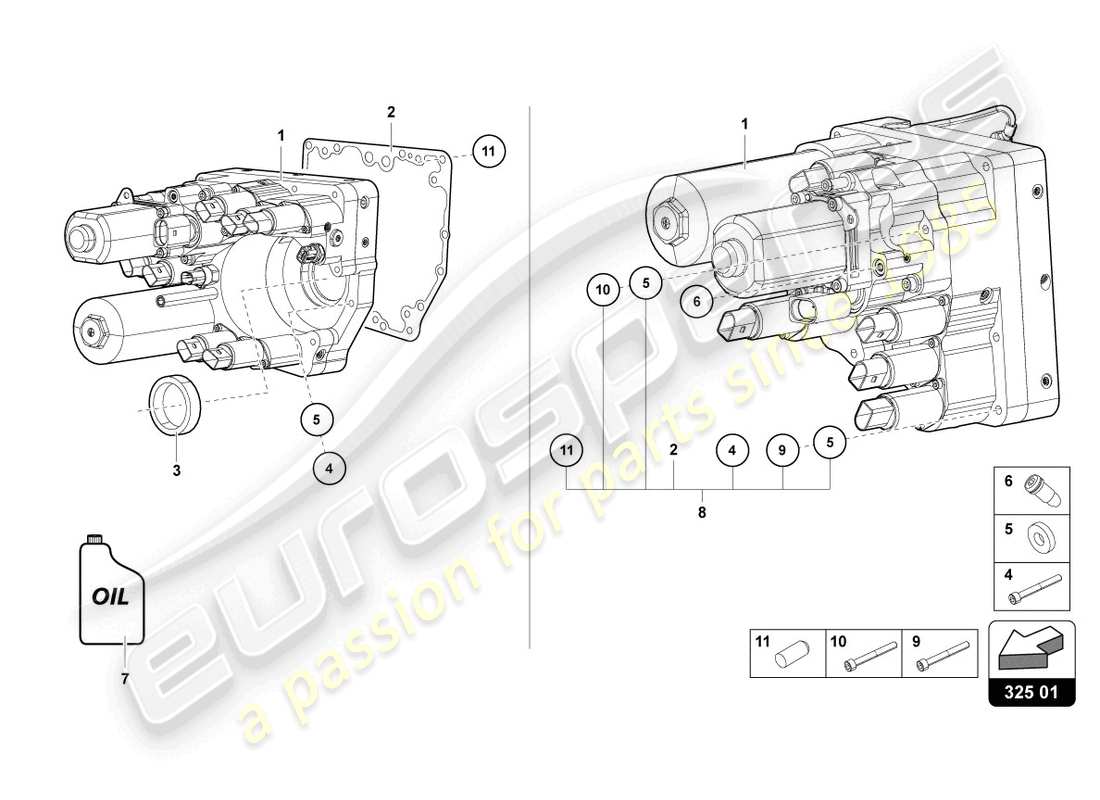 lamborghini 2022 (lp770-4 svj roadster) hydraulik-steuergerät ersatzteildiagramm