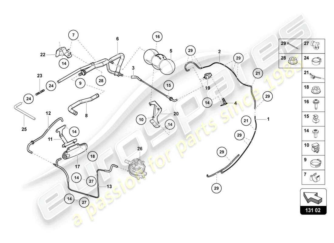 lamborghini sian roadster (2021) vakuumsystem teilediagramm