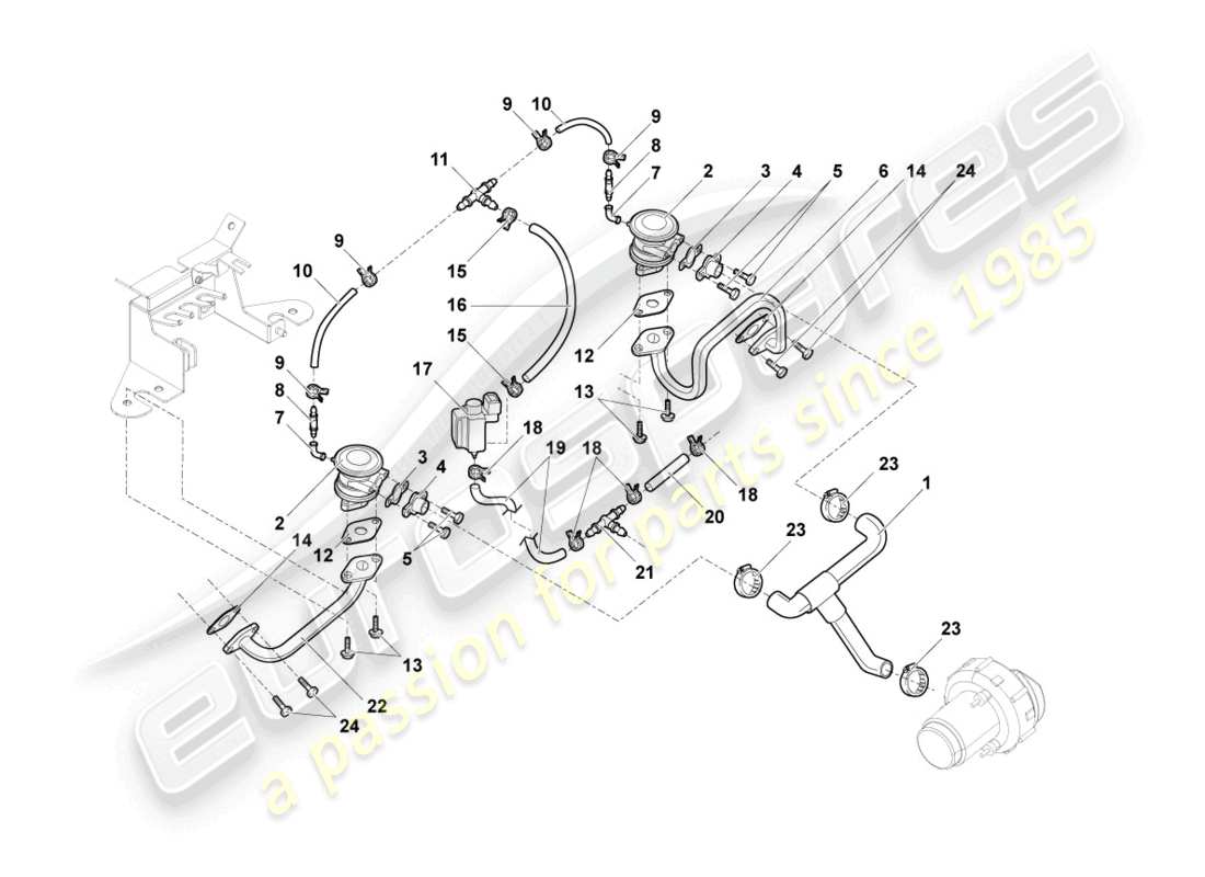 lamborghini gallardo coupe (2006) kombiventil ersatzteildiagramm