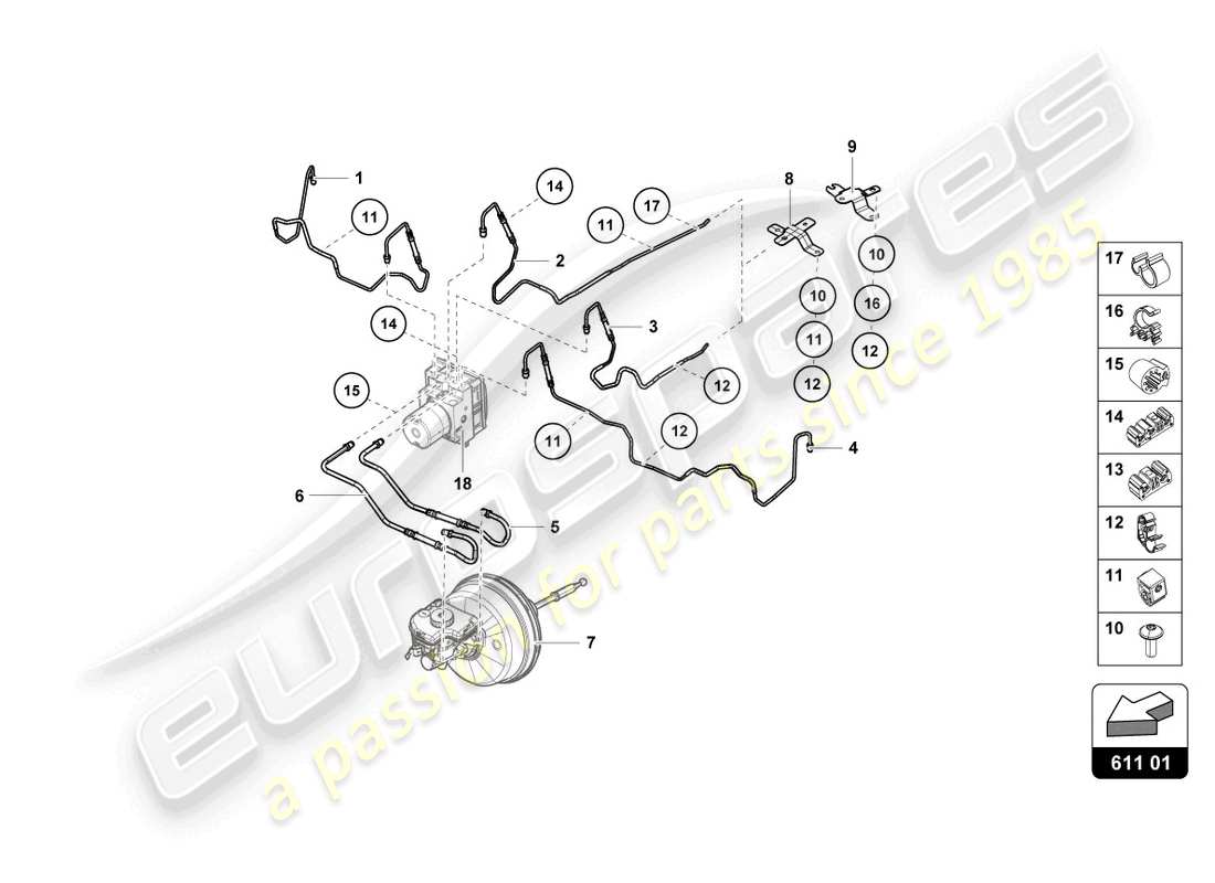 lamborghini sterrato (2024) bremsleitung ersatzteildiagramm