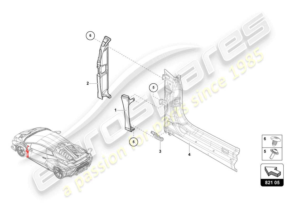 lamborghini sto (2023) wing front teilediagramm