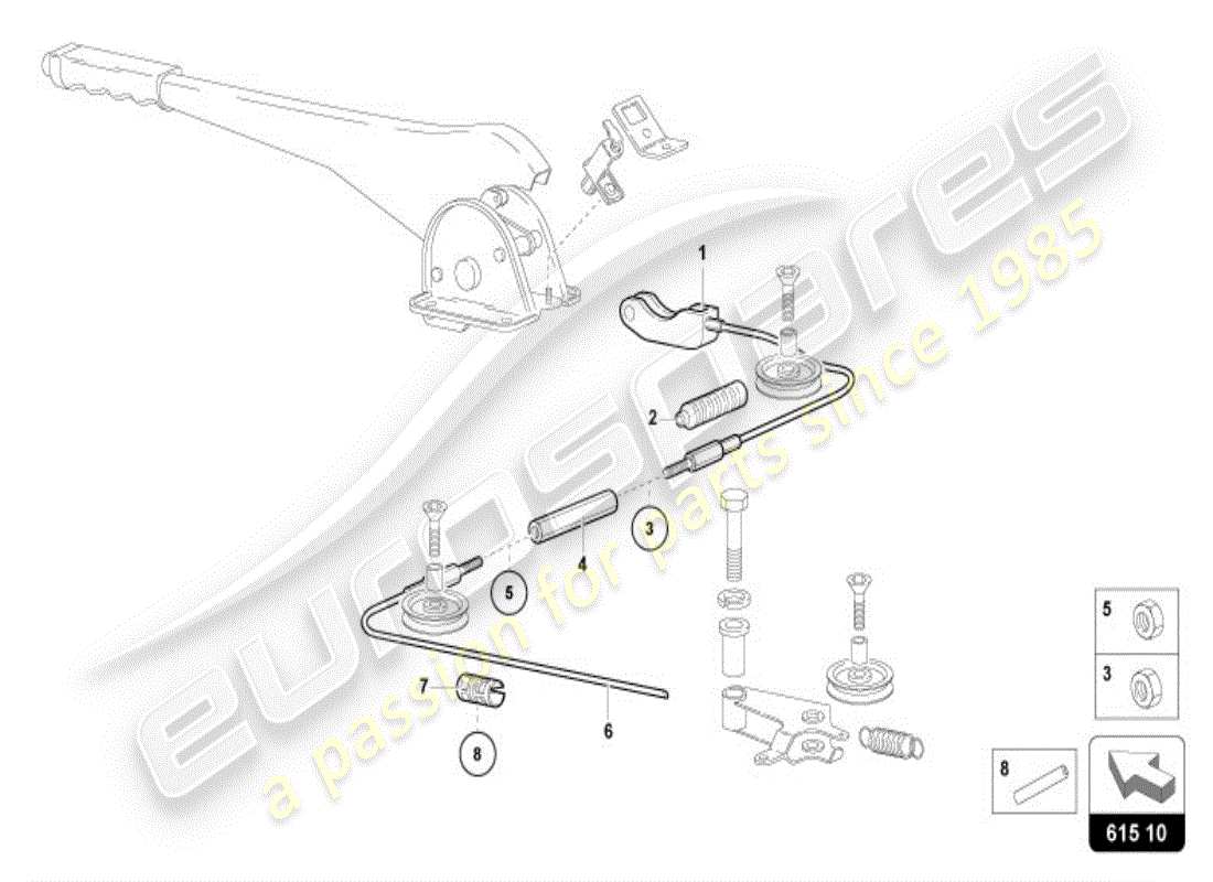 lamborghini diablo vt (1998) handbremse teilediagramm