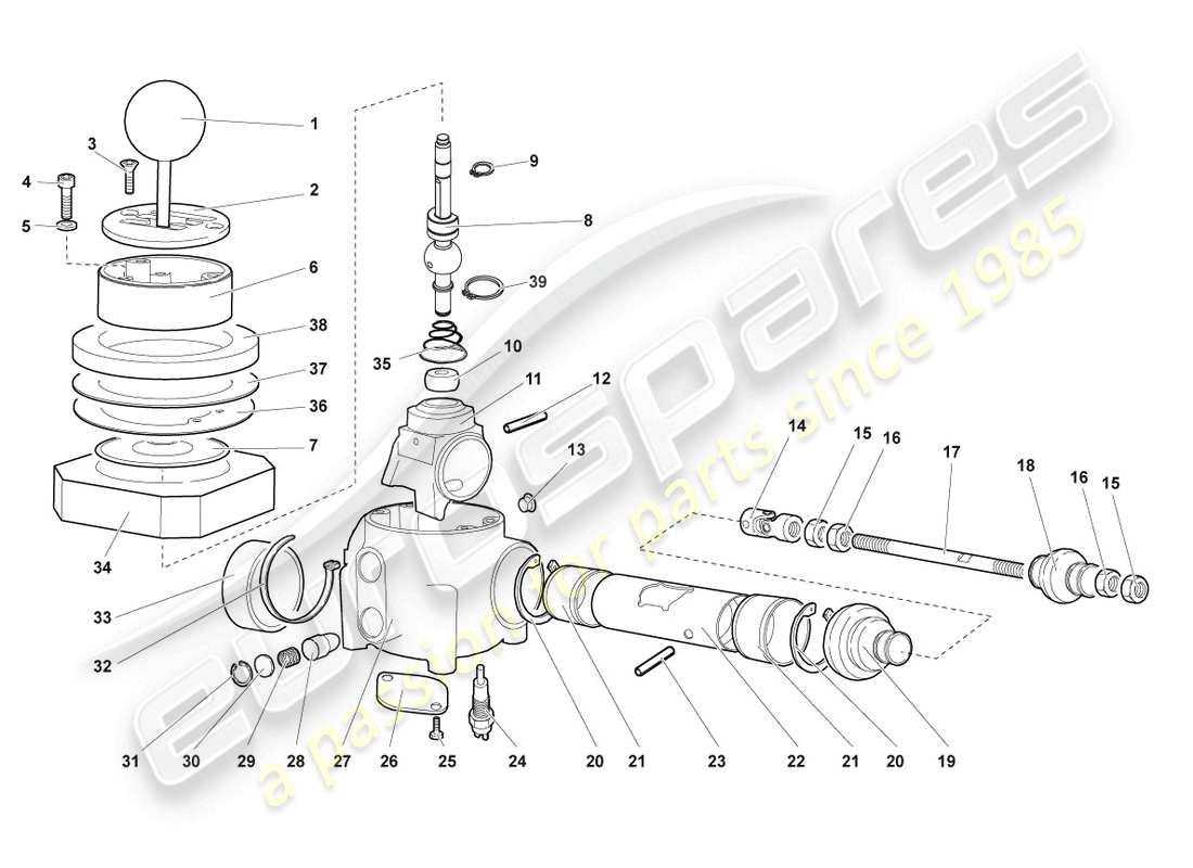 lamborghini reventon roadster halterung für schaltmechanismus ersatzteildiagramm