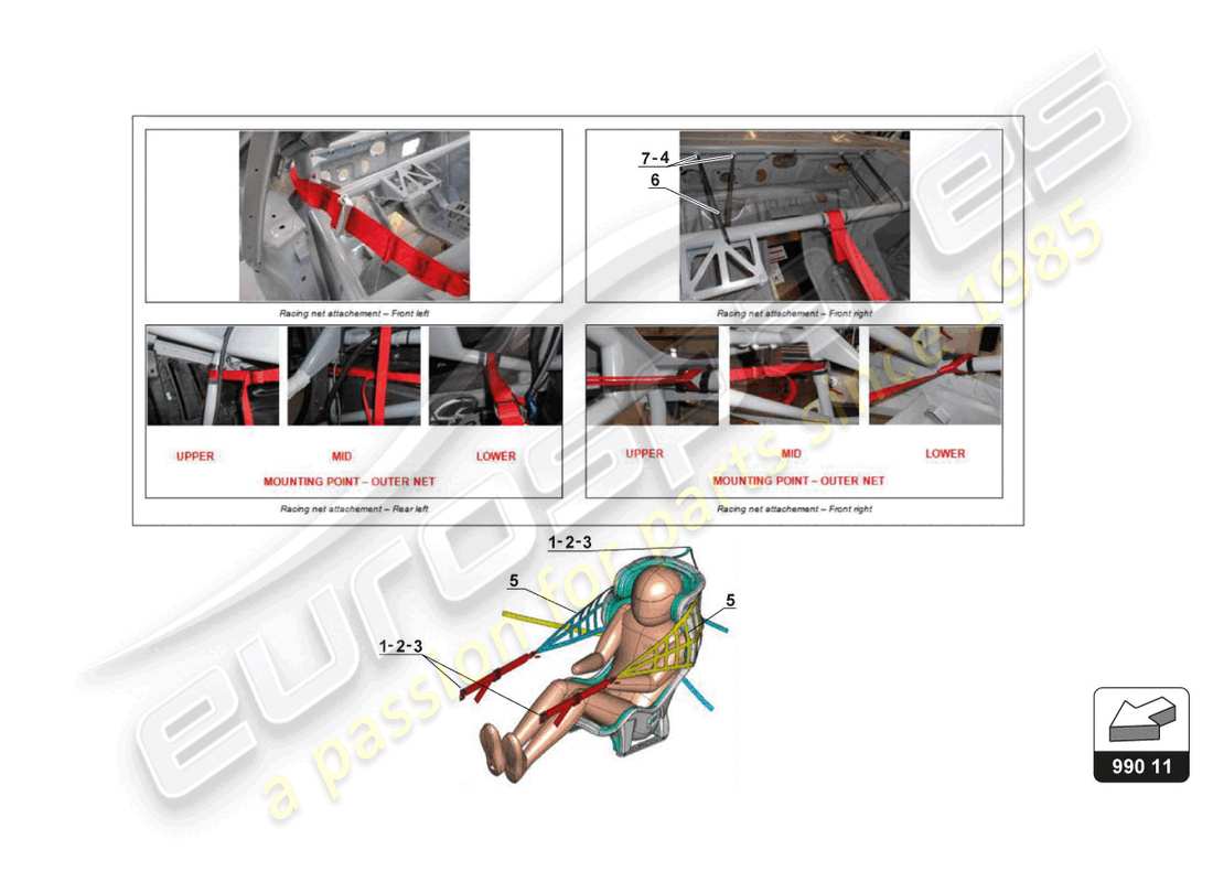 lamborghini gt3 (2017) racing net kit ersatzteildiagramm