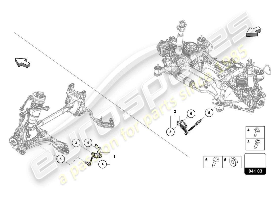 lamborghini urus (2019) sensor für leuchtweitenregulierung ersatzteildiagramm