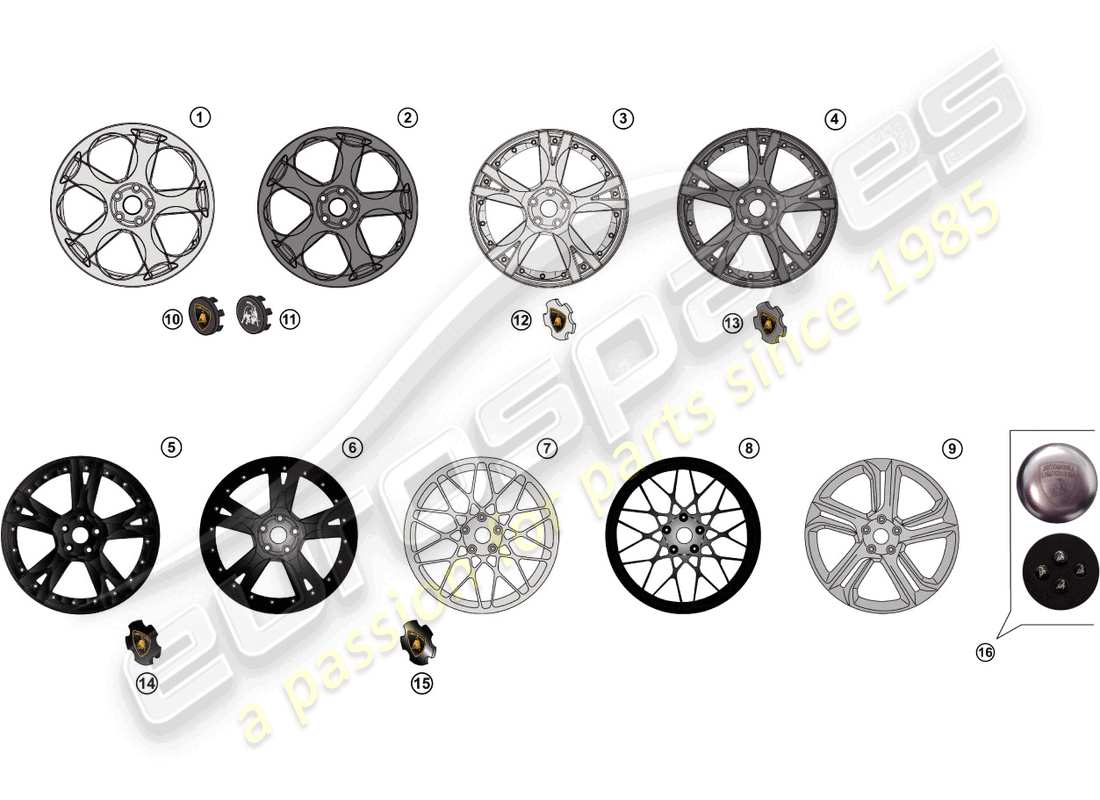 lamborghini superleggera (accessories) nachrüstsatz ersatzteildiagramm