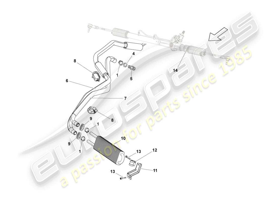 lamborghini superleggera (2008) ölkühler teilediagramm