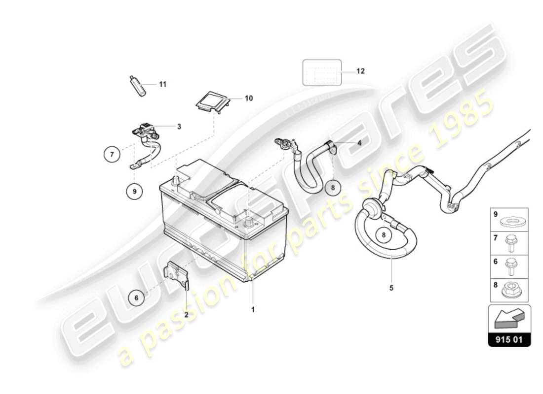 lamborghini sto (2023) batterie teilediagramm