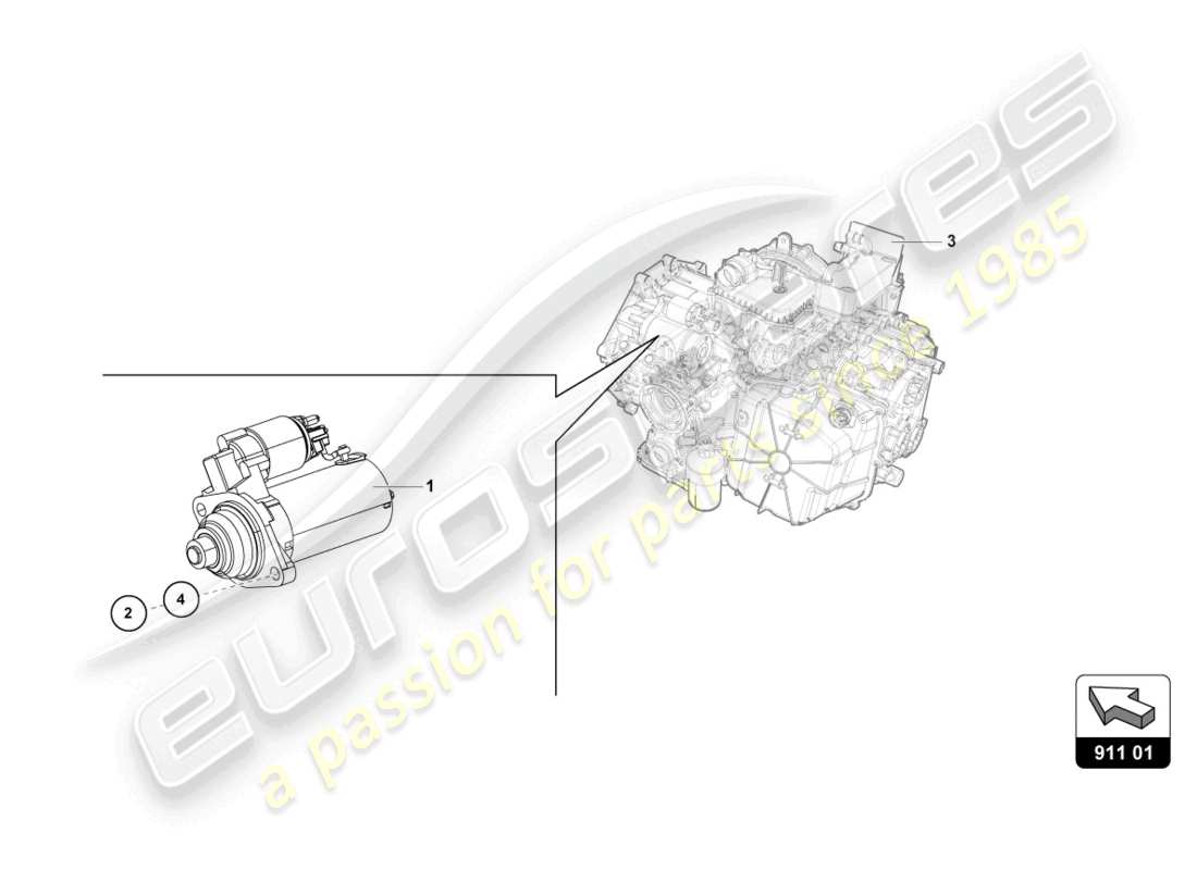 lamborghini super trofeo (2015) starter-ersatzteildiagramm