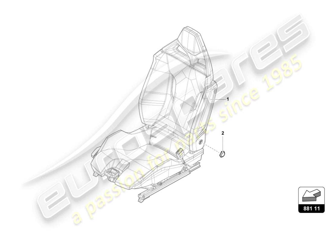 lamborghini evo coupe (2021) reparatursatz für seat ersatzteildiagramm