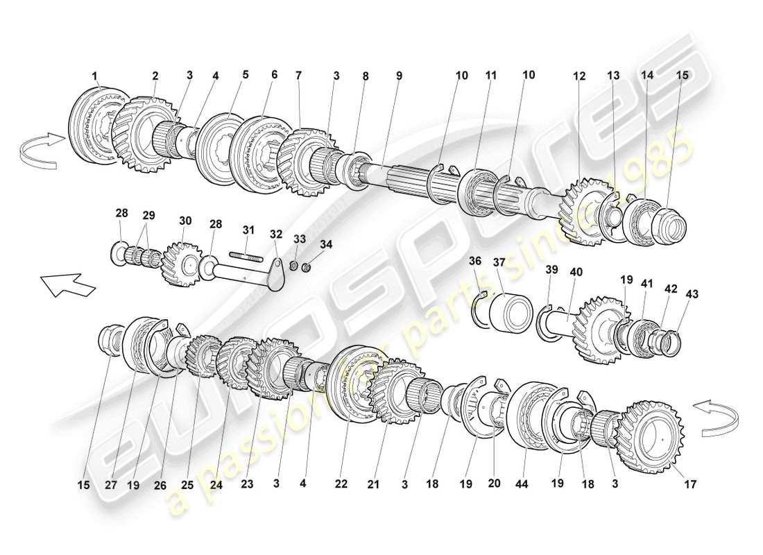 lamborghini reventon roadster abtriebwelle teilediagramm