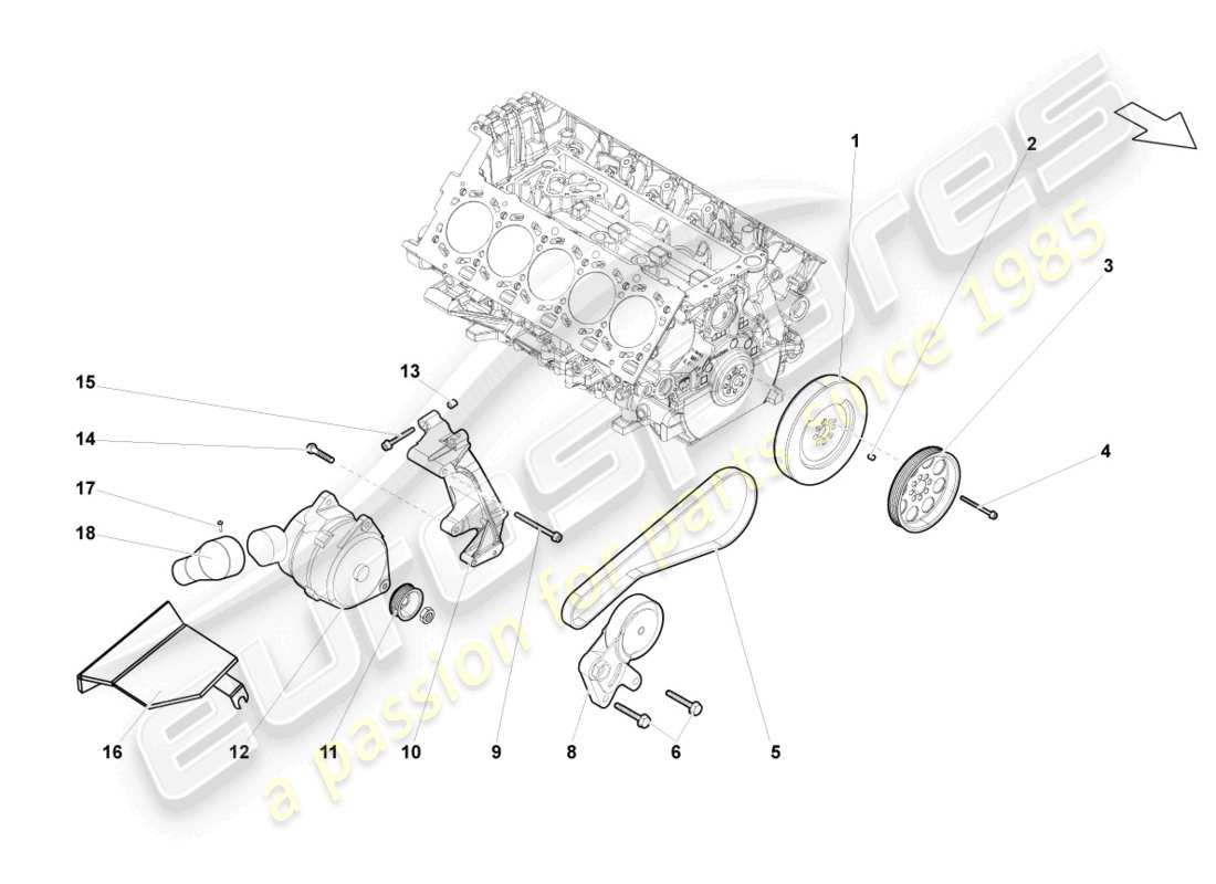 lamborghini gallardo coupe (2005) lichtmaschine - teilediagramm