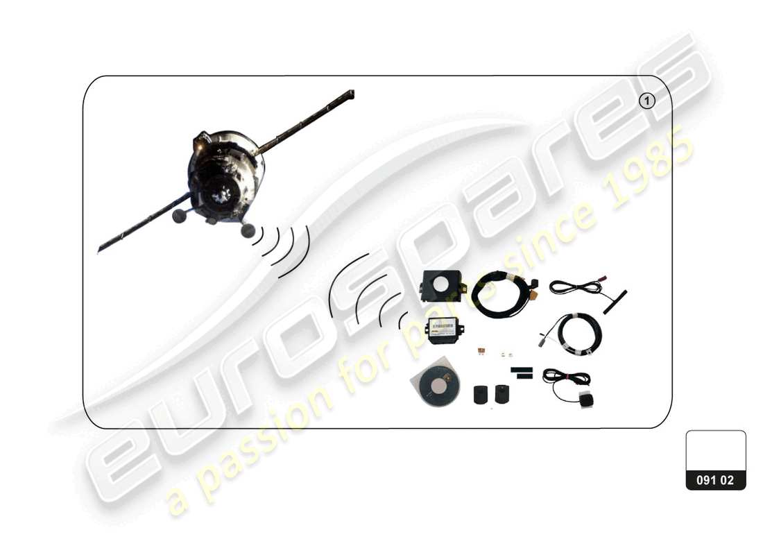 lamborghini huracan sterrato (accessories) einbaukit für mobiles navigationssystem -gps- teilediagramm