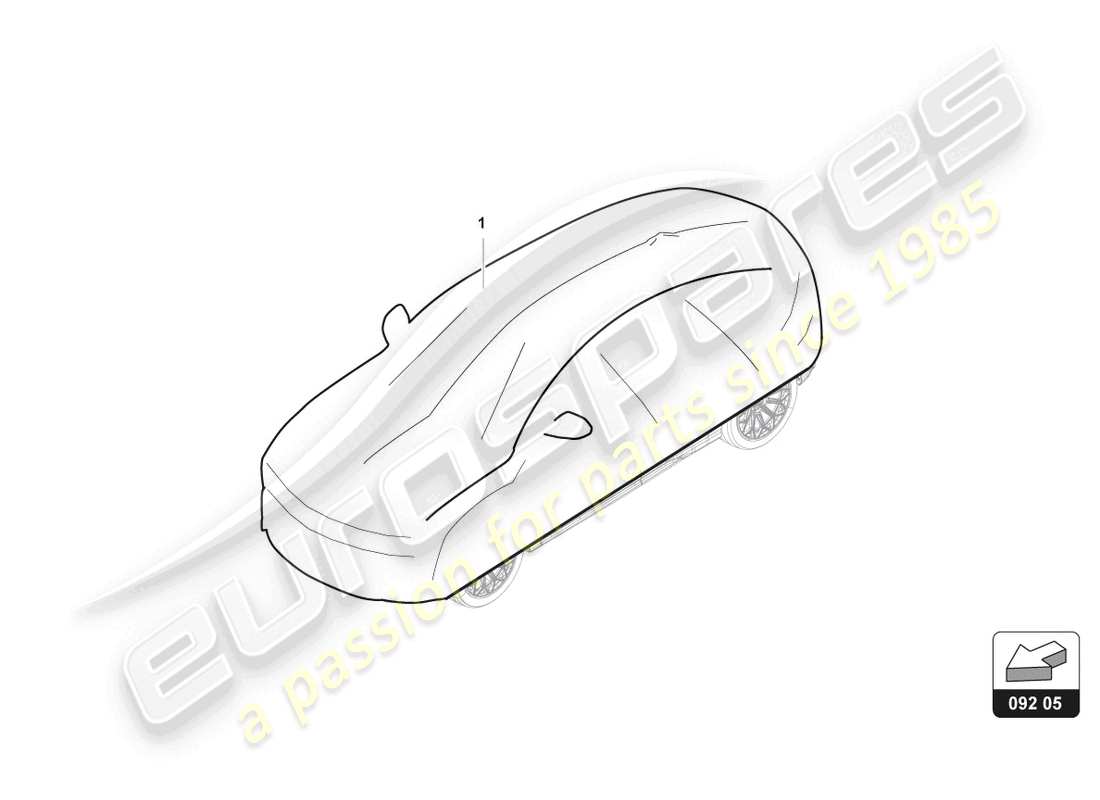 lamborghini urus s (accessories) car cover ersatzteildiagramm