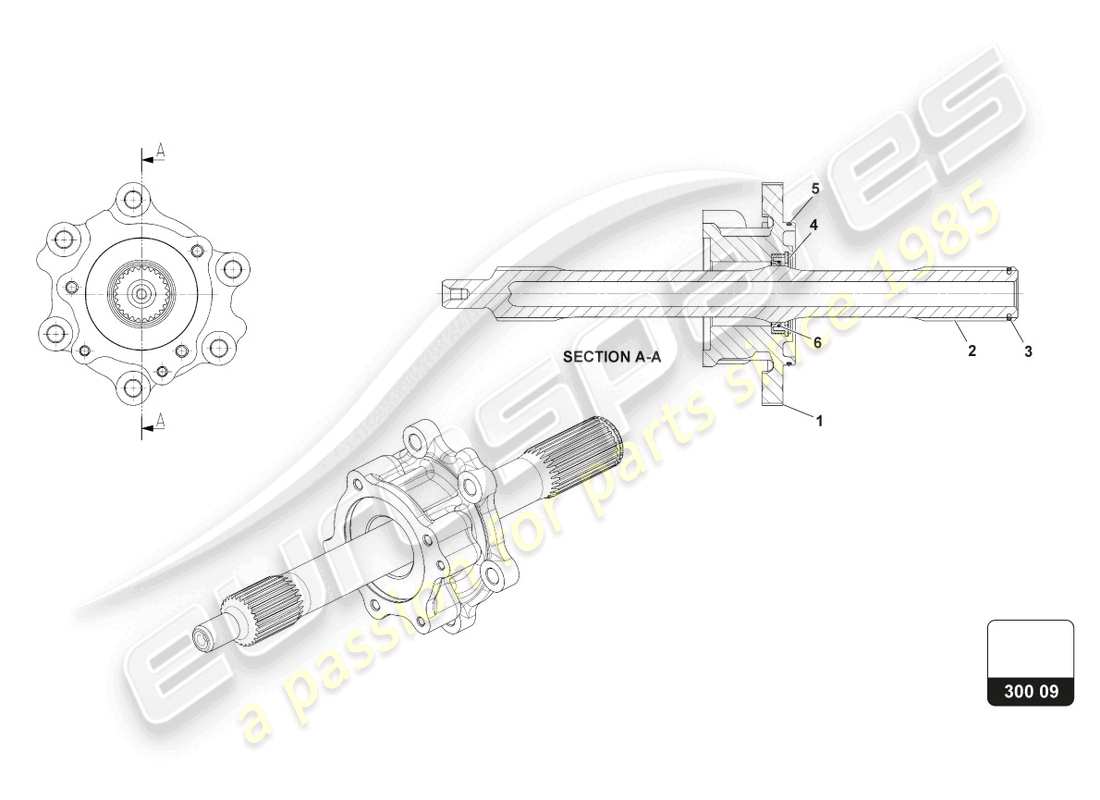lamborghini 2018 (super trofeo evo) kupplungswelle baugruppe teilediagramm