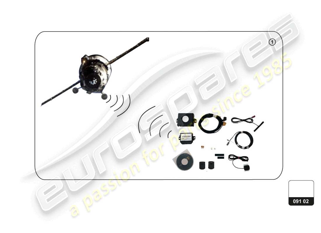 lamborghini huracan tecnica (accessories) installationssatz für mobiles navigationssystem -gps- ersatzteildiagramm