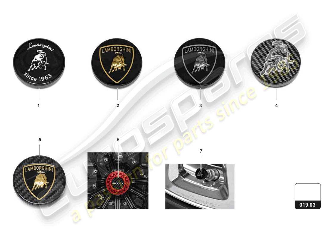 lamborghini huracan tecnica (accessories) radkappen-ersatzteildiagramm