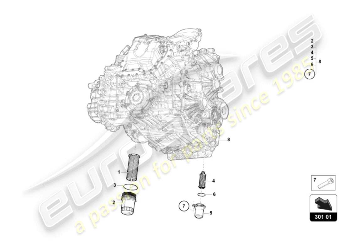 lamborghini revuelto coupe (2024) ölfilter ersatzteildiagramm