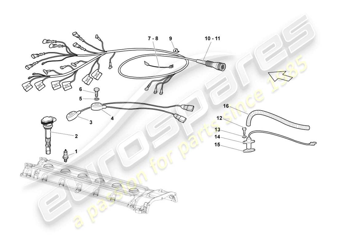 lamborghini reventon zündkerze teilediagramm