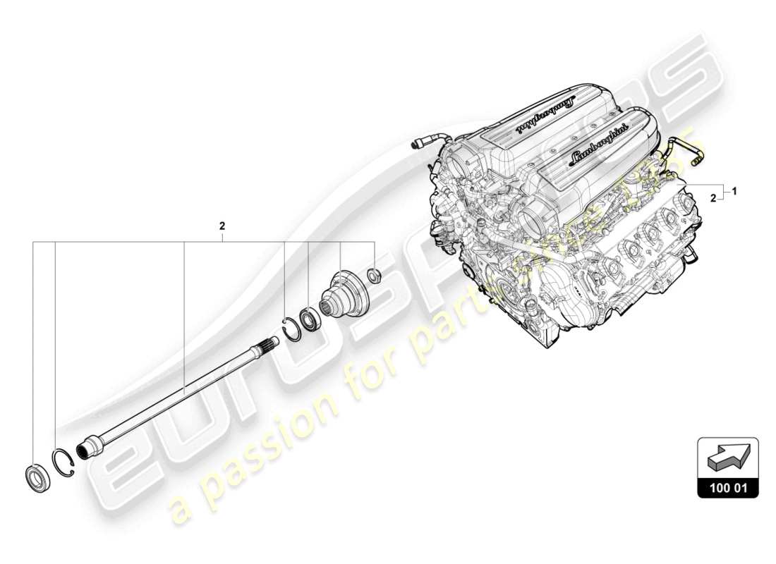 lamborghini evo coupe 2wd (2022) motor teilediagramm