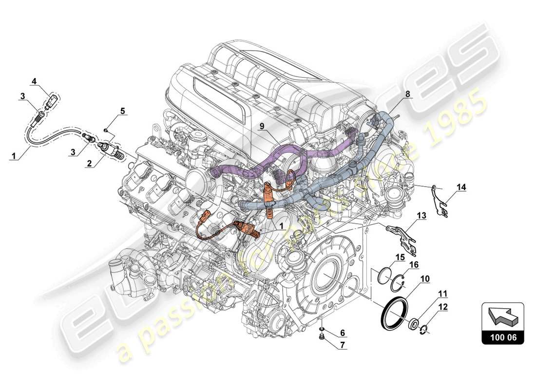 lamborghini 2017 (gt3) zusätzliche motorteile teilediagramm