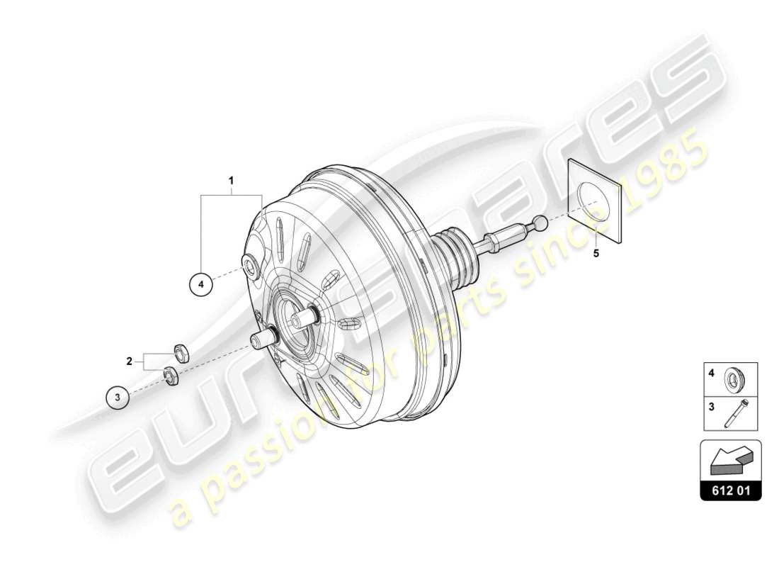 lamborghini urus (2022) bremsservo-ersatzteildiagramm