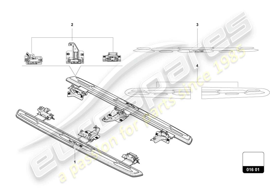 lamborghini urus performante (accessories) spoiler teilediagramm