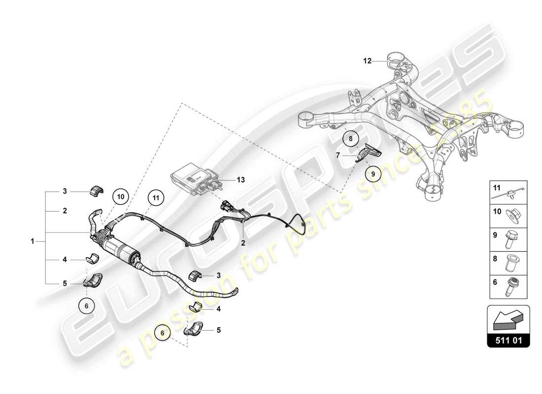 lamborghini urus (2020) steuergerät für stabilisatoren ersatzteildiagramm