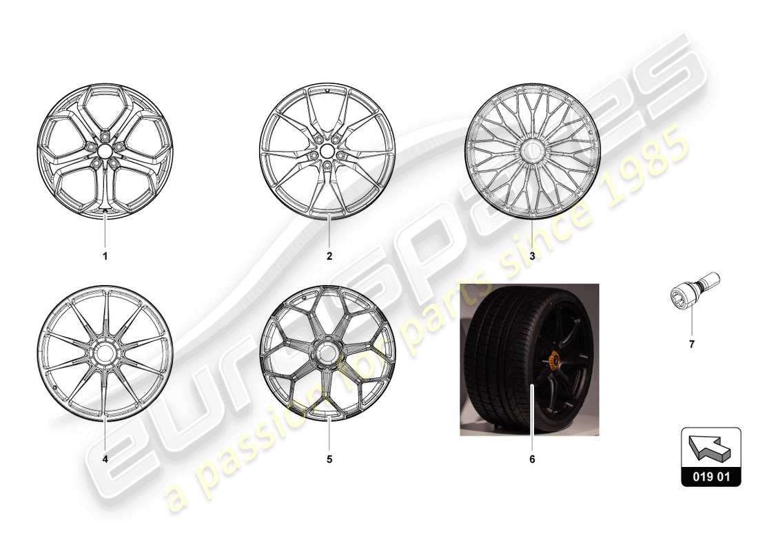 lamborghini aventador ultimae (accessories) rim-teilediagramm