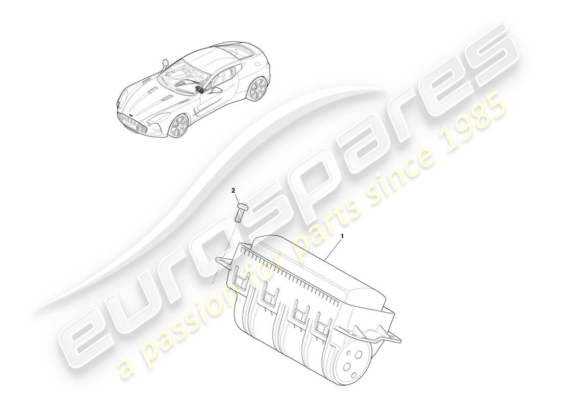aston martin one-77 (2011) teilediagramm beifahrer-airbag