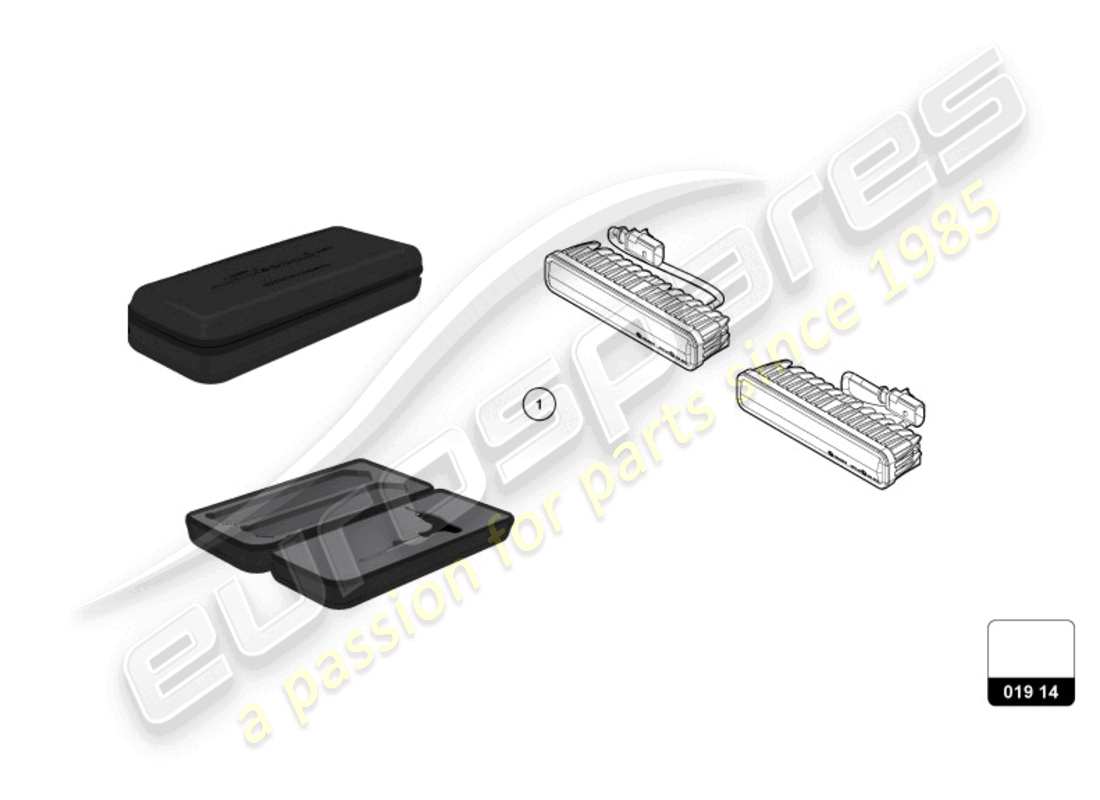 lamborghini huracan sterrato (accessories) teilediagramm für frontlichter