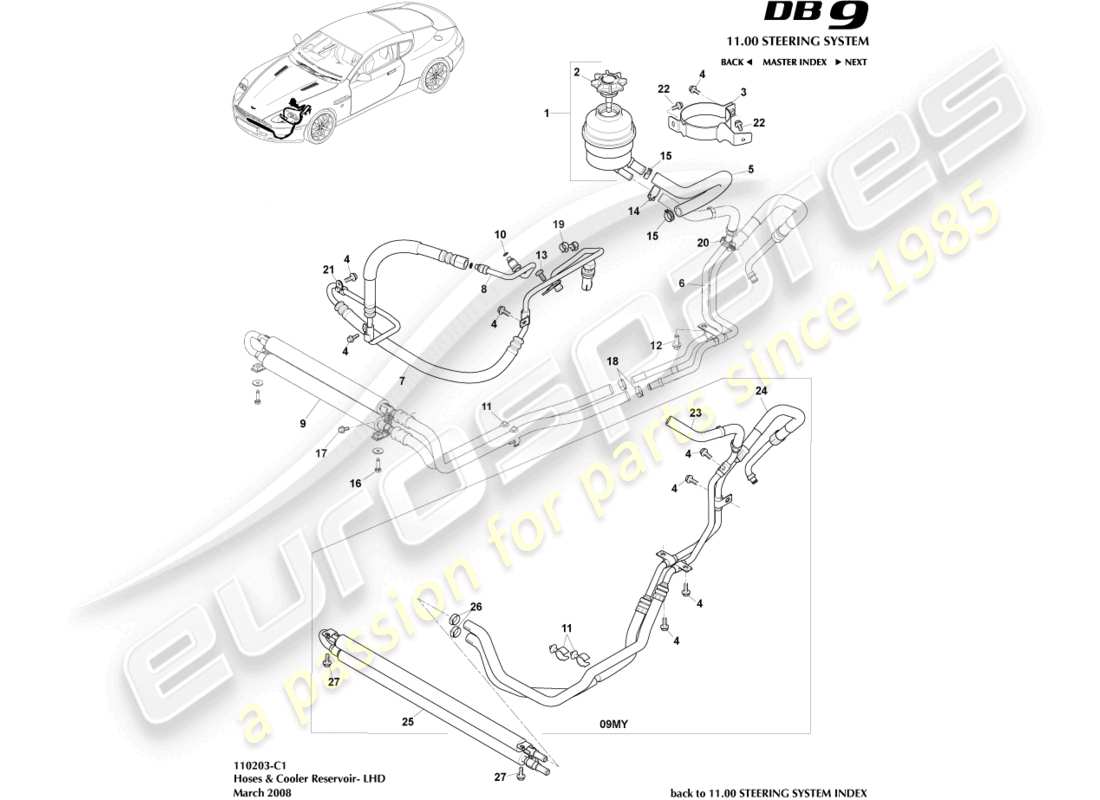 teilediagramm mit der teilenummer 4g43-6c727-aa