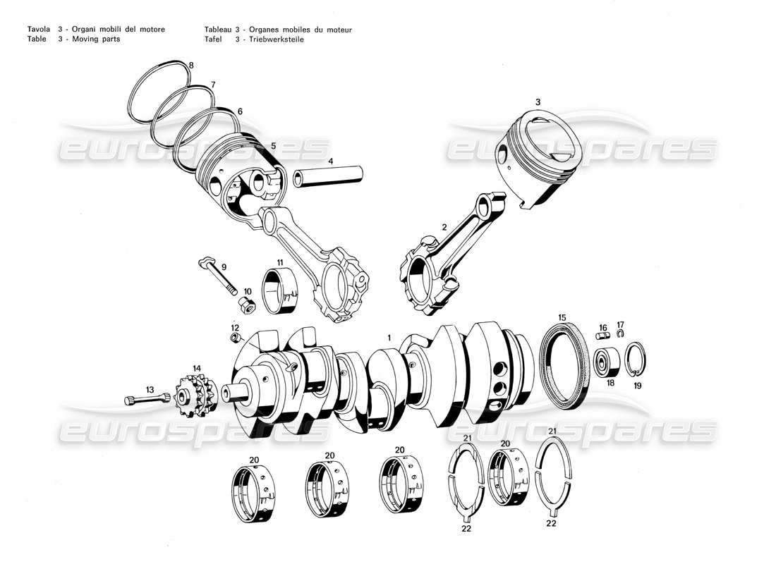 MASERATI MERAK 3.0 BEWEGLICHE TEILE TEILEDIAGRAMM maserati merak 3.0 bewegliche teile teilediagramm