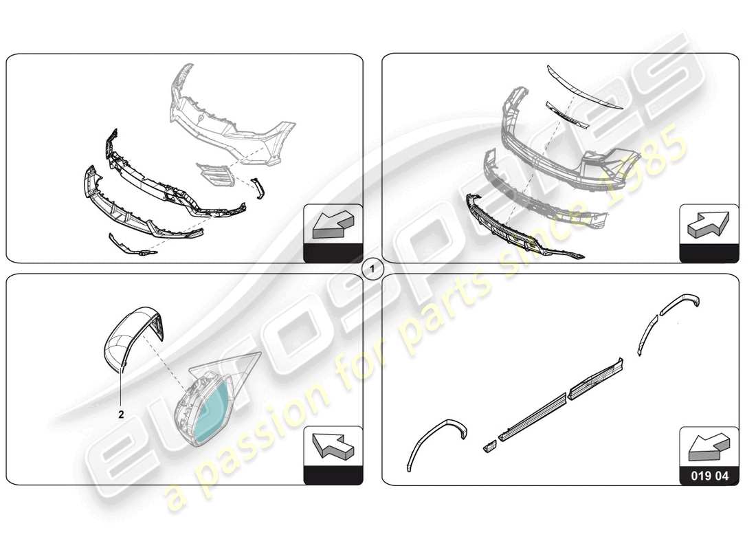 lamborghini urus s (accessories) originalteil teilediagramm