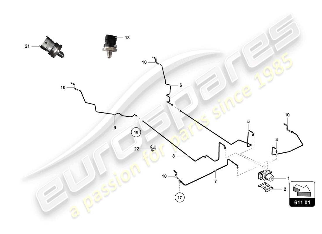lamborghini super trofeo evo (2018) bremssystem teilediagramm
