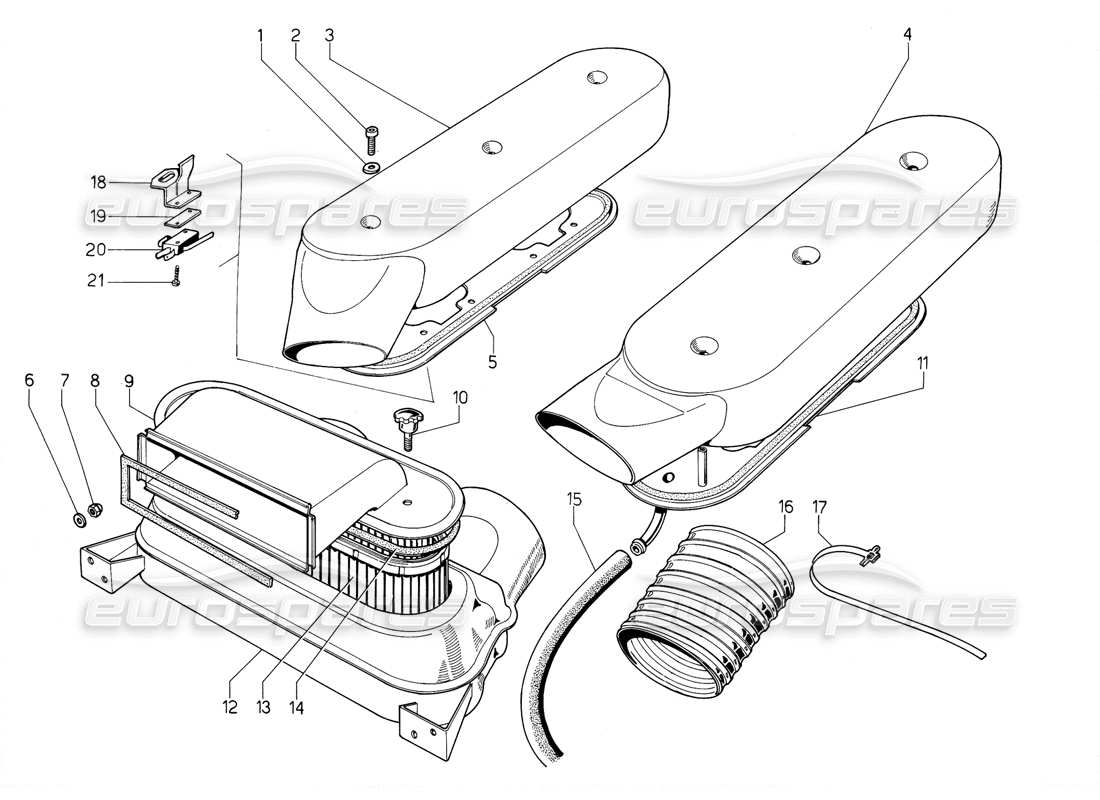 lamborghini jalpa 3.5 (1984) kraftstoffsystem teilediagramm