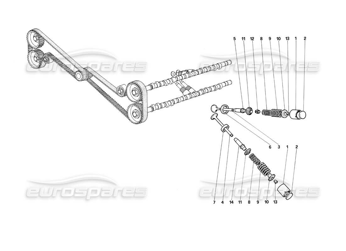 ferrari testarossa (1990) steuersystem - ventilteilediagramm