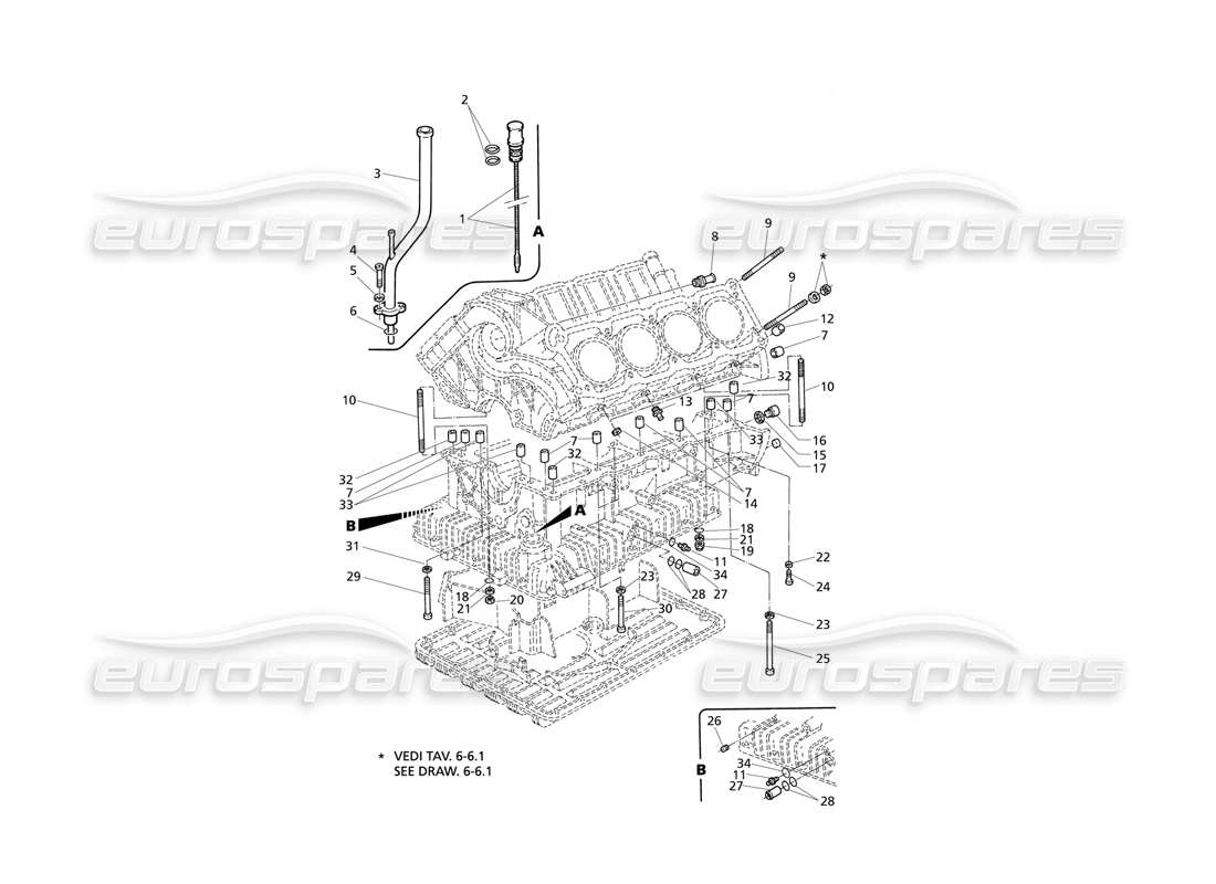 MASERATI QTP V8 EVOLUZIONE TEILEDIAGRAMM FÜR BEFESTIGUNGEN UND BLOCKZUBEHÖR maserati qtp v8 evoluzione teilediagramm für befestigungen und blockzubehör