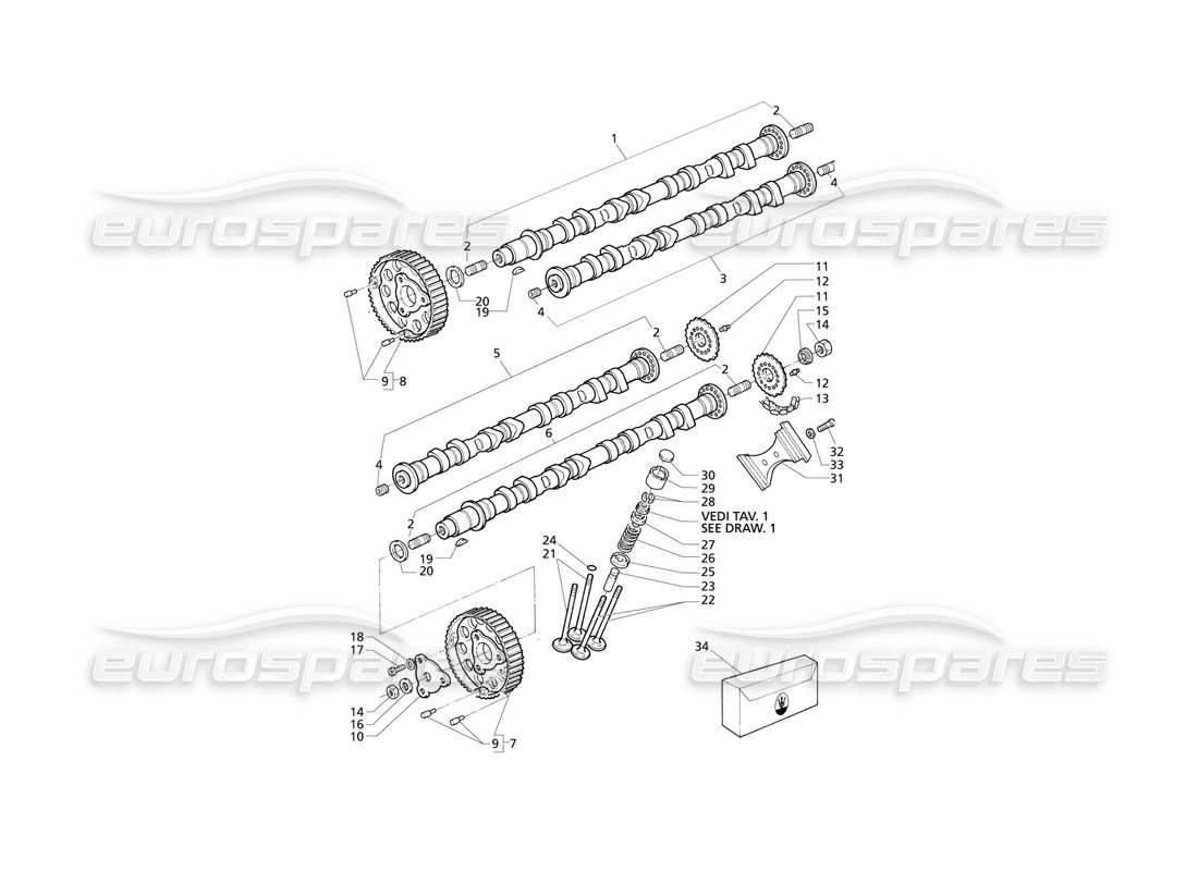 MASERATI QTP V8 EVOLUZIONE TIMING-TEILEDIAGRAMM maserati qtp v8 evoluzione timing-teilediagramm