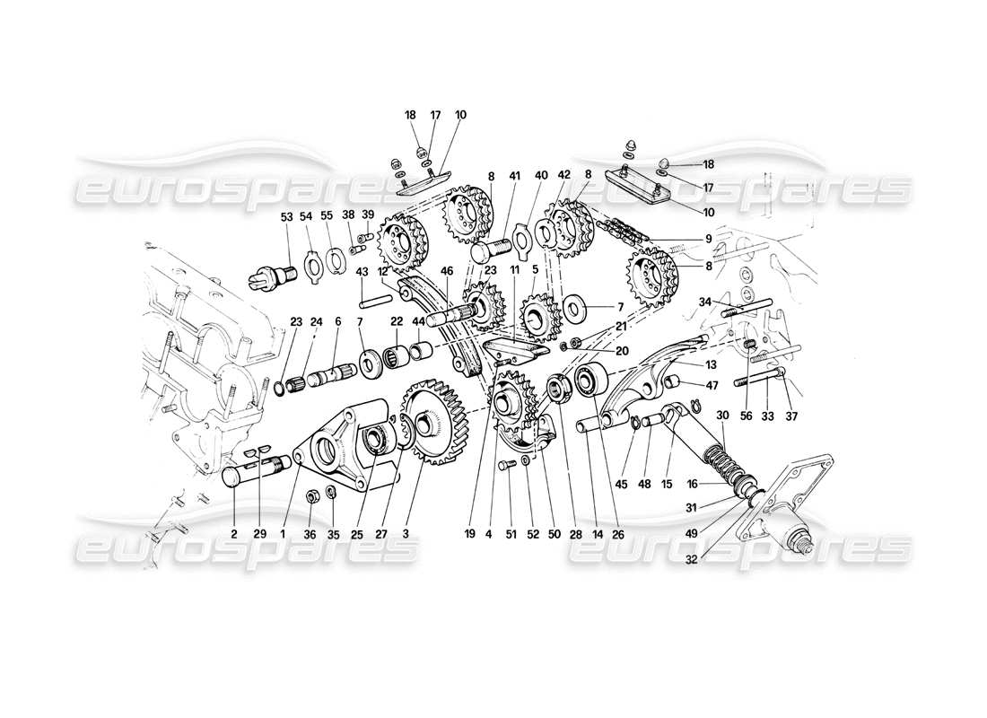 ferrari 400i (1983 mechanical) zeitmesssystem - teilediagramm der steuerungen
