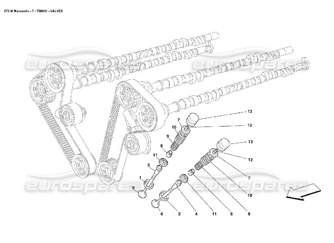 FERRARI 575M MARANELLO TEILEDIAGRAMM FÜR STEUERVENTILE ferrari 575m maranello teilediagramm für steuerventile