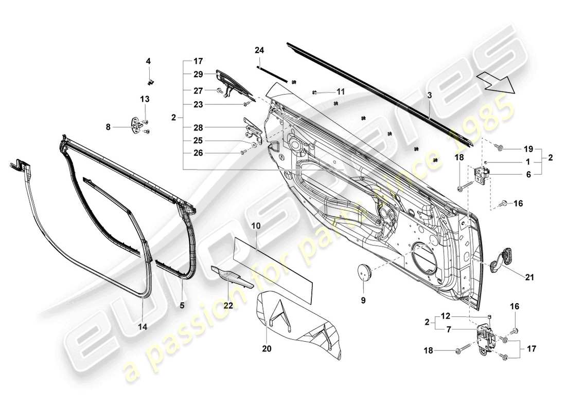 lamborghini lp570-4 spyder performante (2012) door-teilediagramm