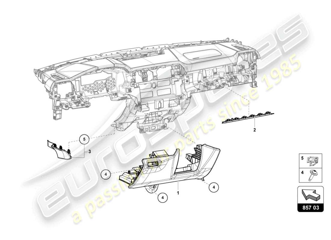 lamborghini urus s (2024) instrumententafel ersatzteildiagramm