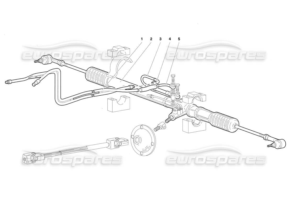 lamborghini diablo se30 (1995) servolenkung (optional) (gültig für rh d. version - januar 1995) teilediagramm