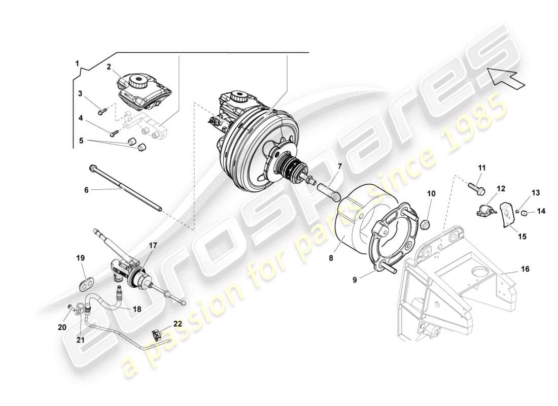 lamborghini lp560-4 coupe fl ii (2014) bremsservo-ersatzteildiagramm
