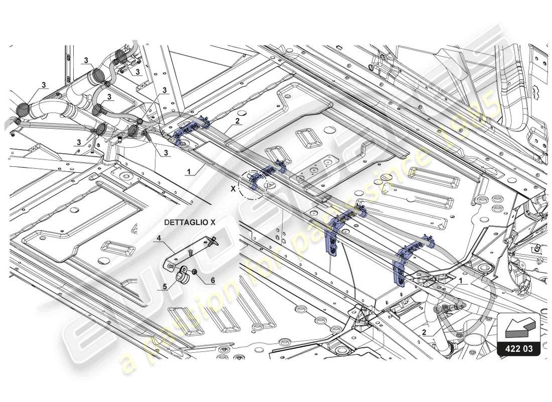 lamborghini 2017 (gt3) hochdruckfluss teilediagramm