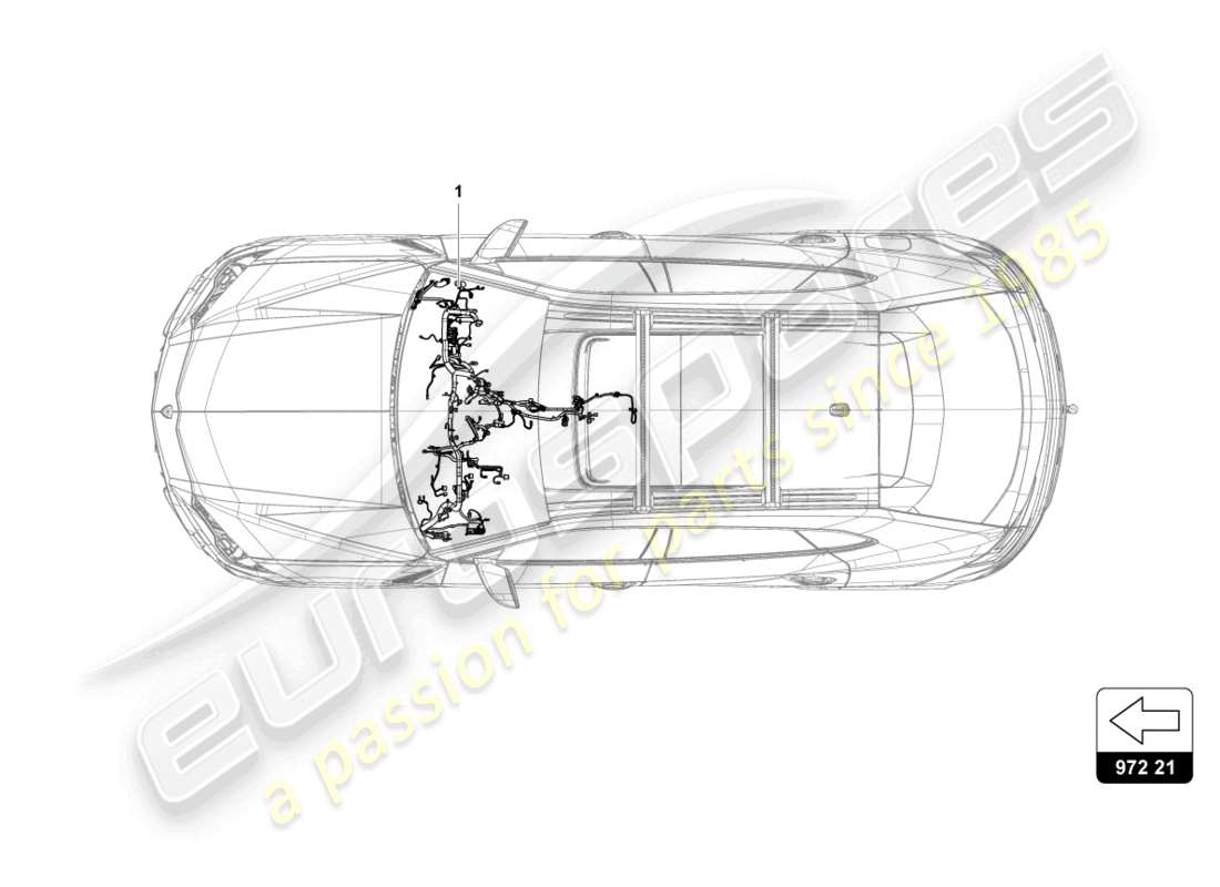 lamborghini urus s (2024) kabelsatz für armaturenbrett ersatzteildiagramm