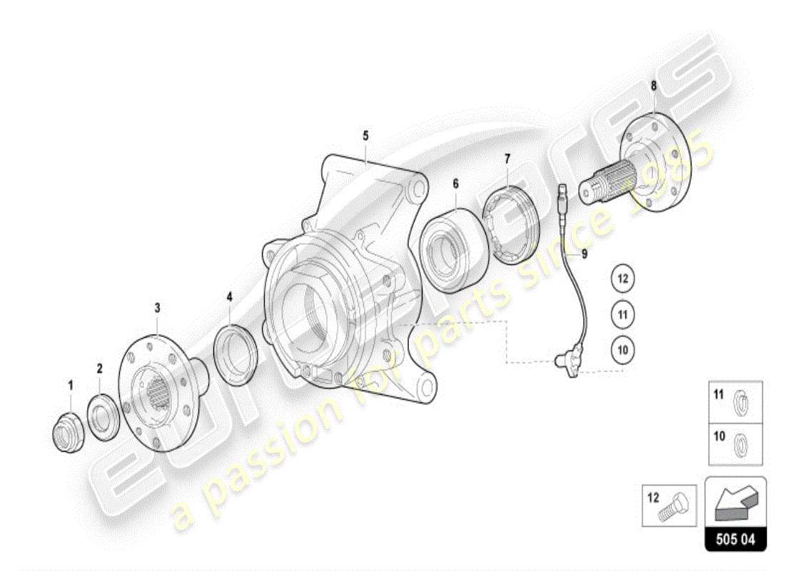 lamborghini diablo vt (1999) radnabe teilediagramm