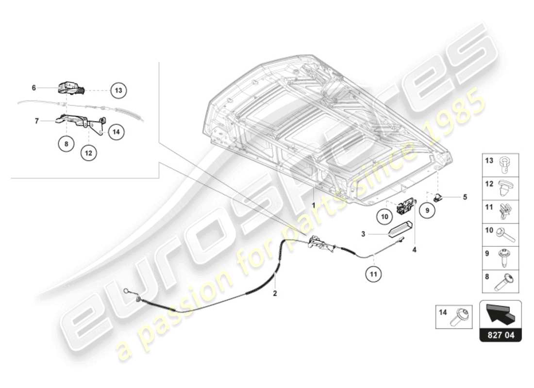 lamborghini tecnica (2024) entriegelungshebel teilediagramm